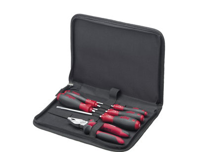 Wiha Set di utensili da meccanico Giravite, pinza universale 7 pz. con custodia a libro (33970)