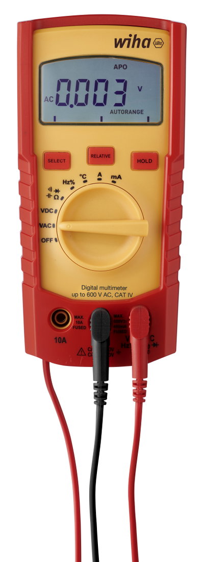 Wiha Multimetro digitale fino a 600 V AC, CAT IV incl. 2 pile AAA (45218)