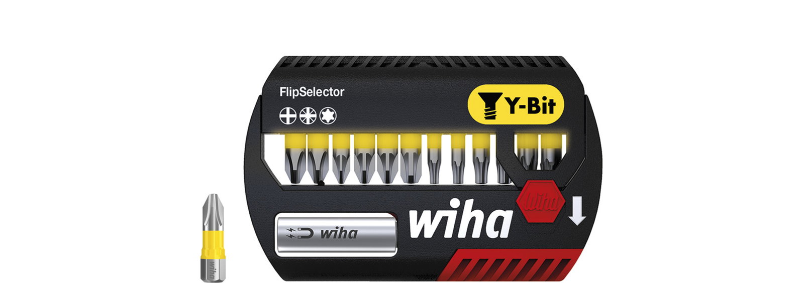 Wiha Set di inserti FlipSelector inserto Y 25 mm Phillips, Pozidriv, TORX® 13 pz. 1/4" C6,3 (41827) – Immagine 2 di 14