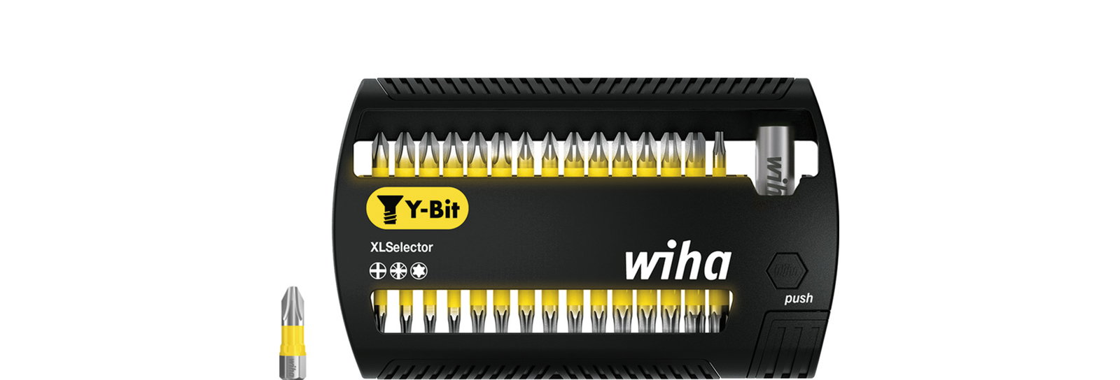 Wiha Set di inserti XLSelector inserto Y 25 mm Phillips, Pozidriv, TORX® 31 pz. 1/4" C6,3 (41832) – Immagine 2 di 14