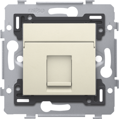 1 złącze RJ45 STP kat. 5E, model płaski, z podstawa 71 x 71 mm z mocow
