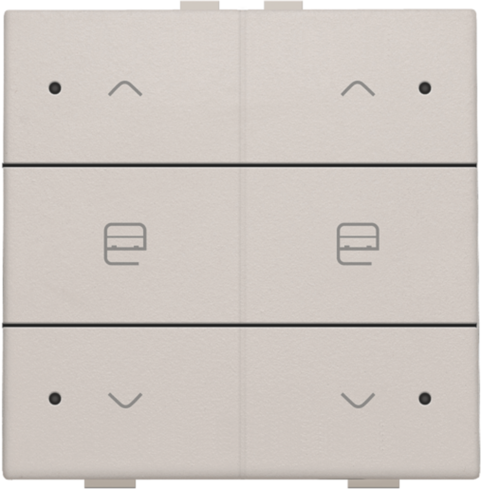 Przycisk 2-krotny z diodą LED do Niko Home Control, kolor light grey