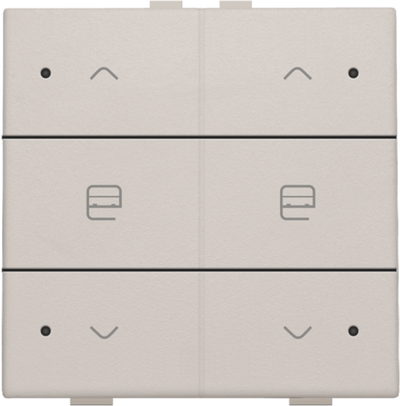Przycisk 2-krotny z diodą LED do Niko Home Control, kolor light grey
