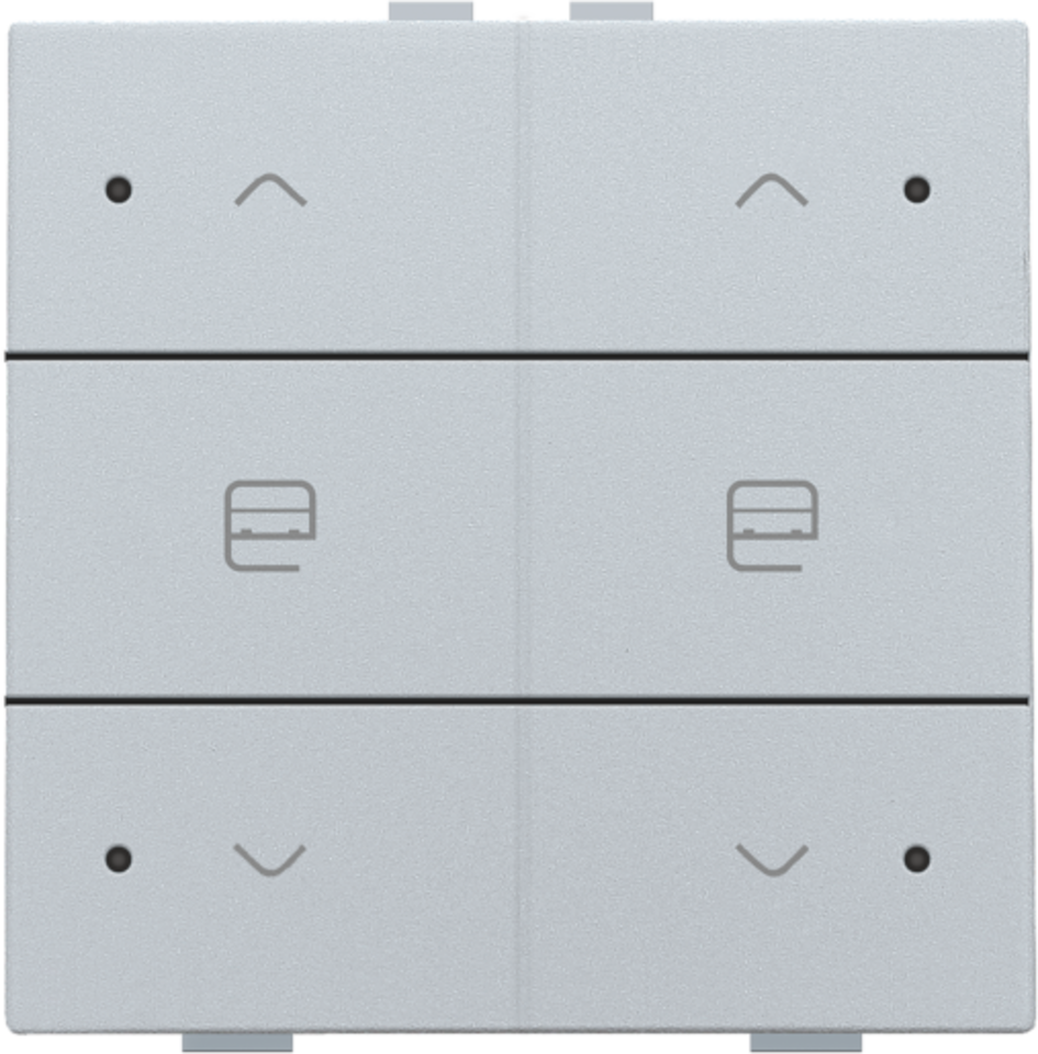 Przycisk 2-krotny z diodą LED do Niko Home Control, kolor sterling
