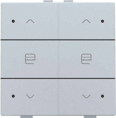 Przycisk 2-krotny z diodą LED do Niko Home Control, kolor sterling