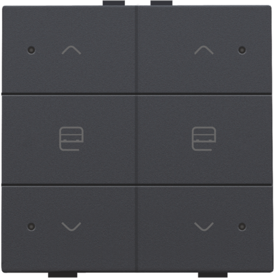Przycisk 2-krotny z diodą LED do Niko Home Control, kolor anthracite