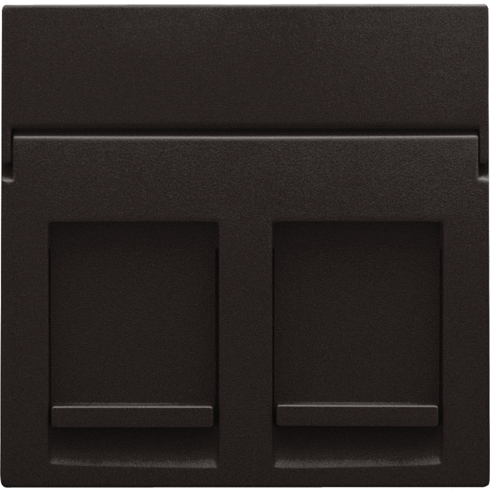 Dane płytki centralnej do 2 gniazd RJ, kolor dark brown