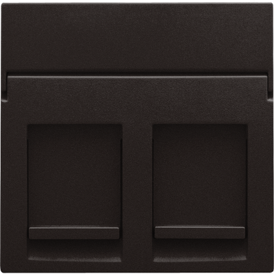 Dane płytki centralnej do 2 gniazd RJ, kolor dark brown