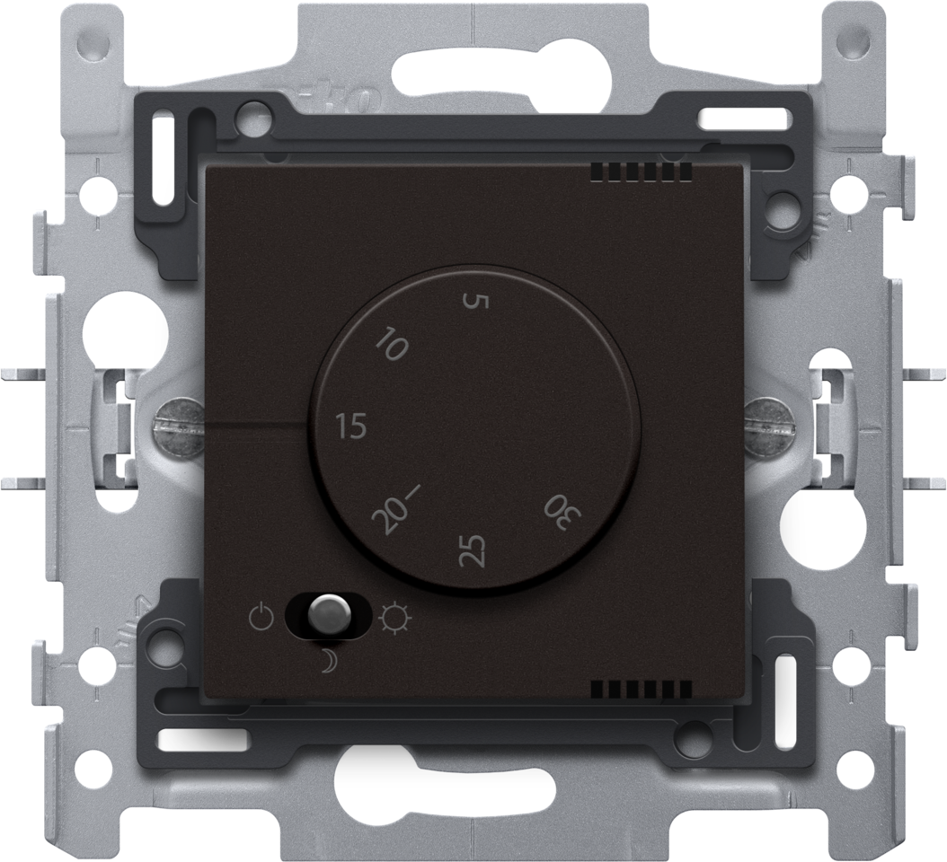 Elektroniczny termostat, kolor dark brown