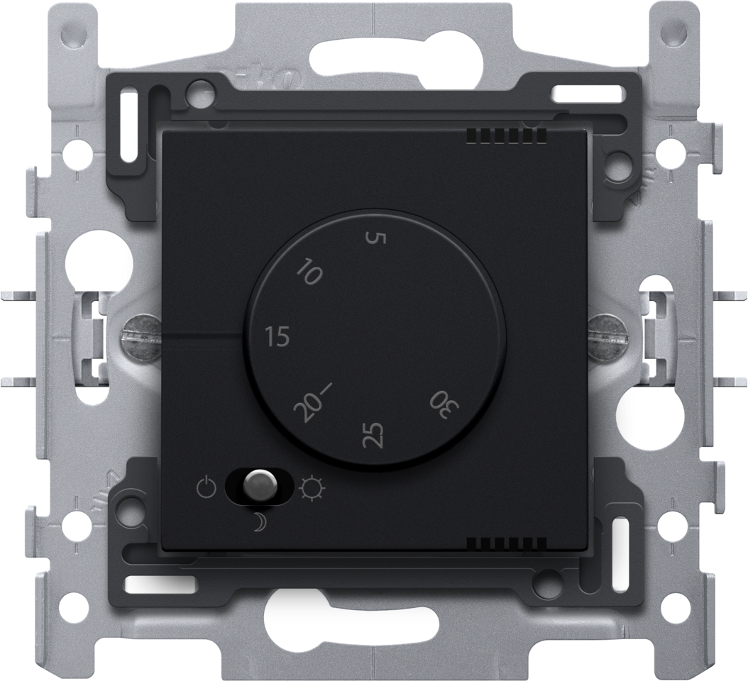 Elektroniczny termostat, kolor black coated