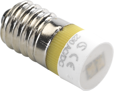 Lampka E10 z pomarańczową diodą LED do przycisków 6A lub wskaźników