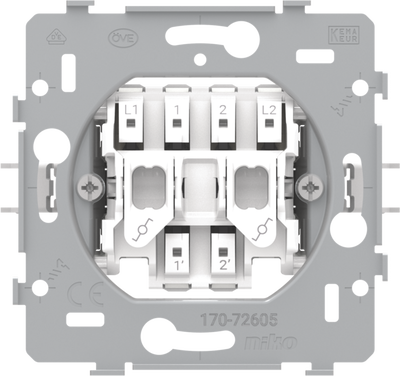 Podstawa do podwójnego przełącznika dwukierunkowego, 10 AX/250 V AC, z