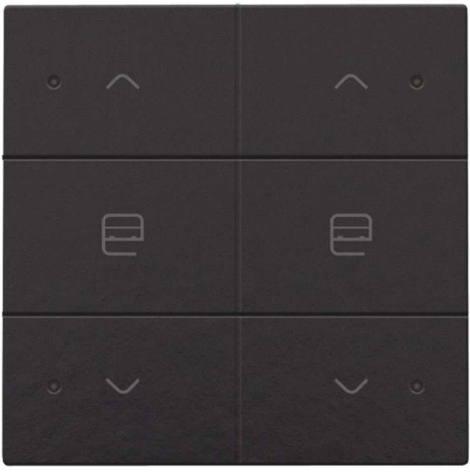 Przycisk 2-krotny z diodą LED do Niko Home Control, kolor piano black 