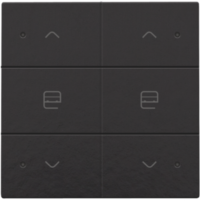 Przycisk 2-krotny z diodą LED do Niko Home Control, kolor piano black 