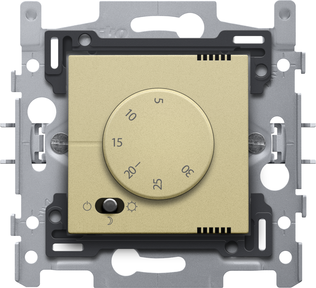 Elektroniczny termostat, kolor alu gold coated