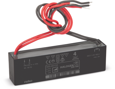 Płaski elektroniczny transformator 70 W z połączeniami kablowymi po st