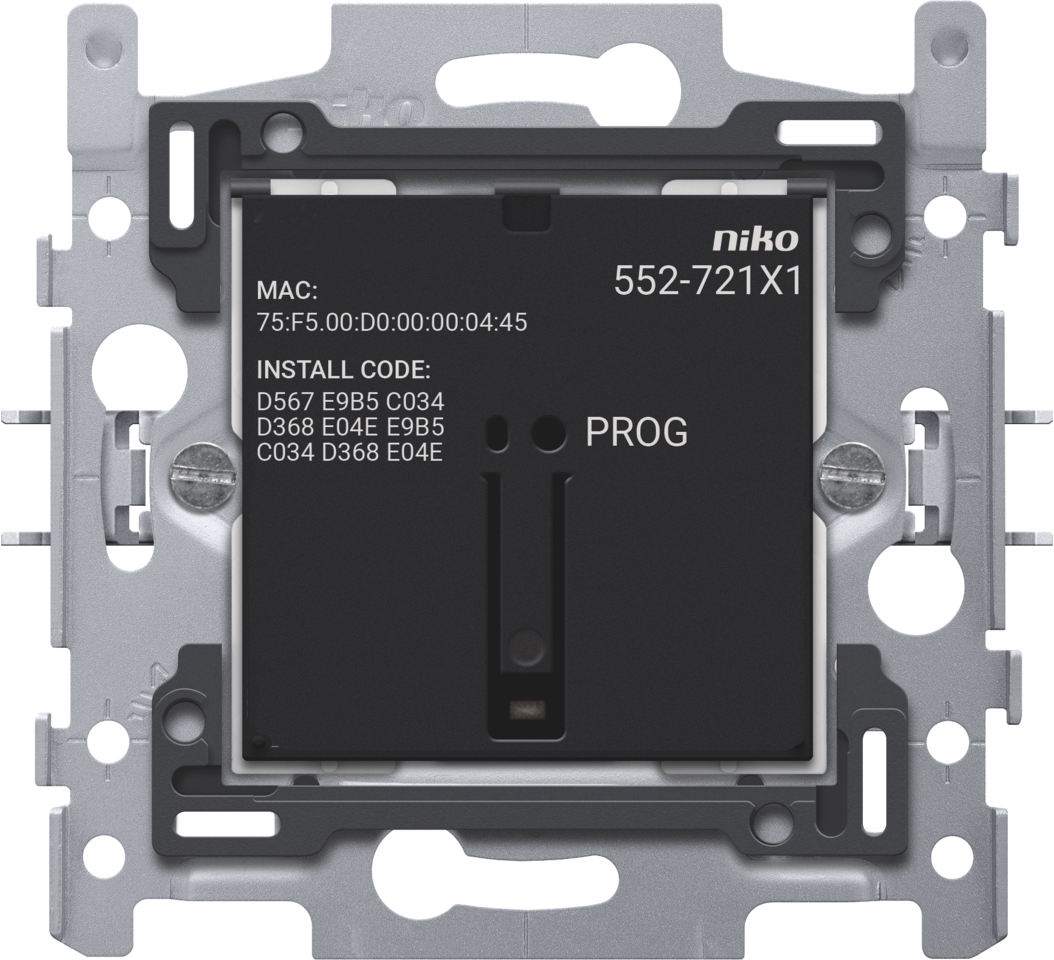 Connected single switch, base, 10 A, 60 x 71 mm, mocowanie za pomocą p
