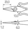 Wiha Szczypce spiczaste Electronic wąska, krótka główka prosty kształt 135 mm, 5 1/3" (26801)