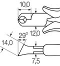 Wiha Ukośne szczypce Professional ESD do cięcia czołowego szeroka główka, ok. 29° z małym uskokiem 115 mm, 4 1/2" (26835)