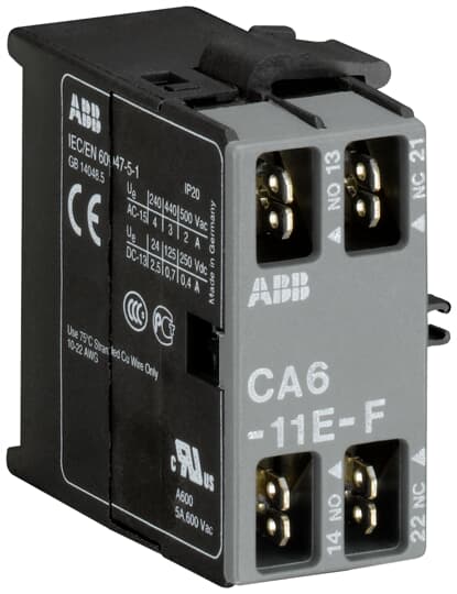 CA6-11EF CONT AUX. LATER. 1+1 faston