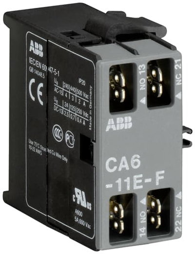 CA6-11EF CONT AUX. LATER. 1+1 faston