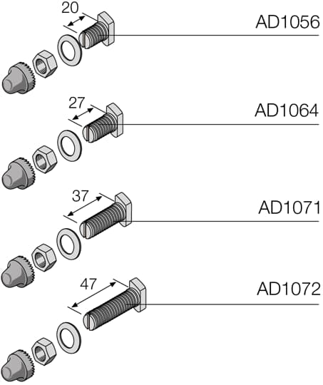 PARAFUSO sujeción M8x47, 12ud.