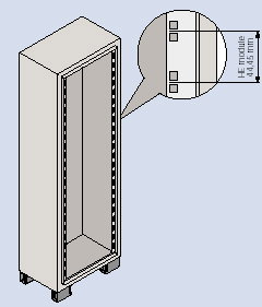 "PAINEL ALUMINIO RACK19""20HE"