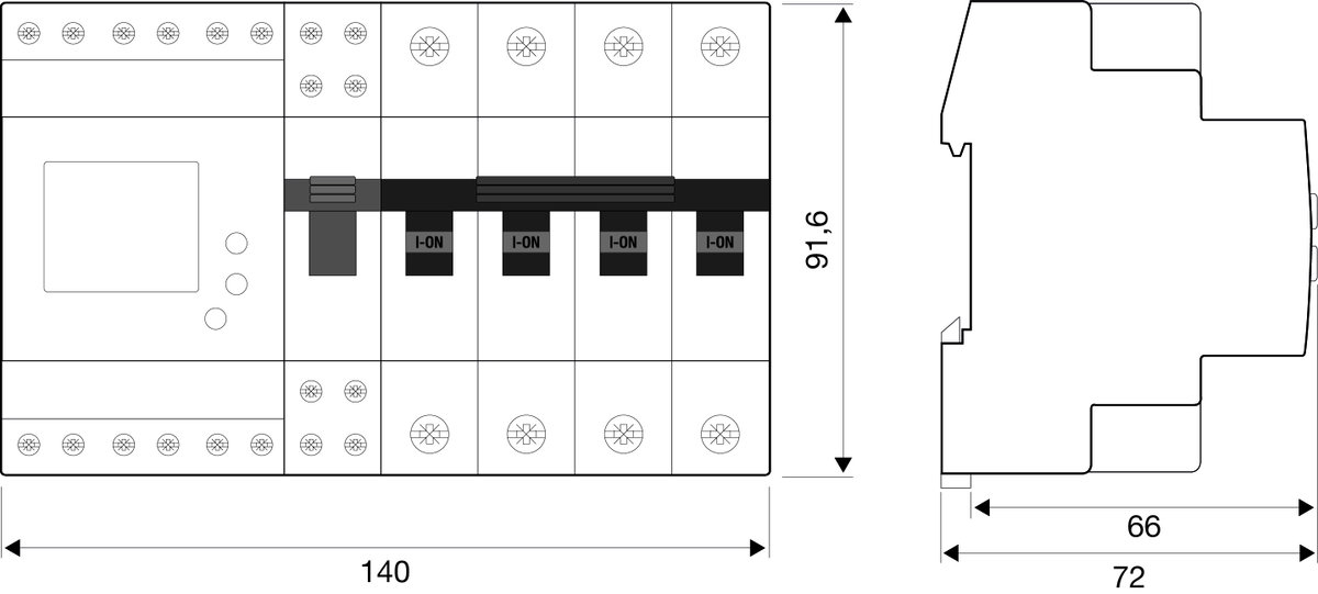 Kit de proteção diferencial com proteção magnetotérmica 16 A, 4 polos – Imagem 5 de 5