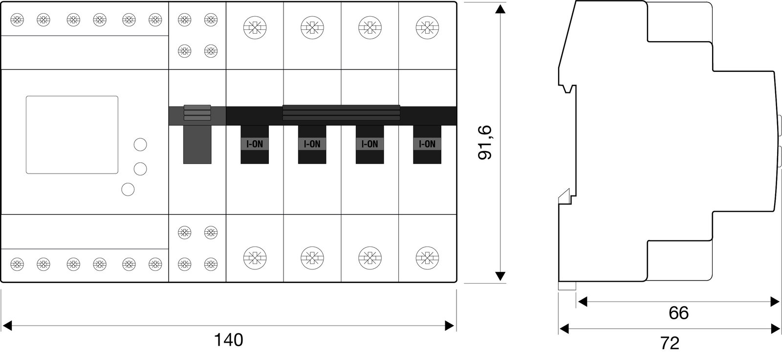 Kit de proteção diferencial com proteção magnetotérmica 16 A, 4 polos – Imagem 5 de 5