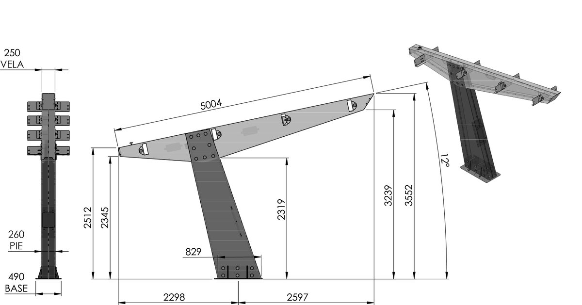 Dossel simples com integração de 2 pontos RVE no antepé – Imagem 2 de 3