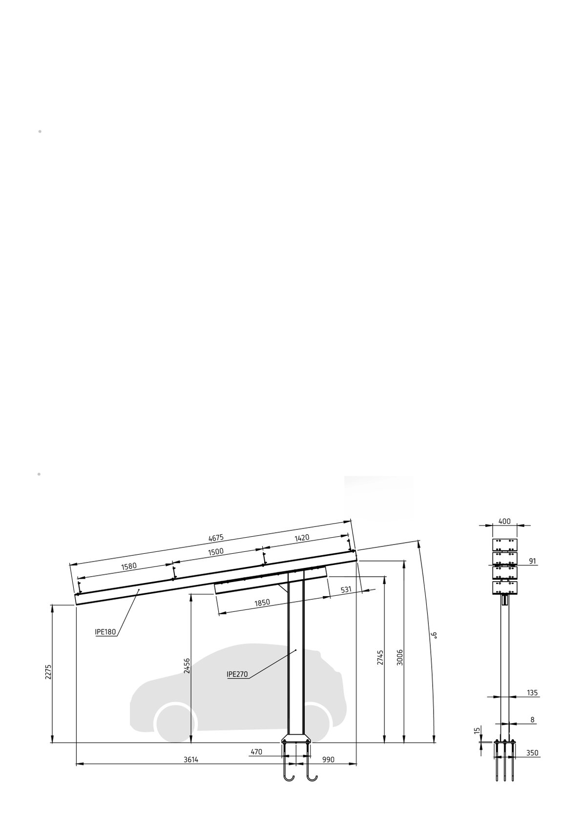 Dossel simples com telhado invertido – Imagem 2 de 3