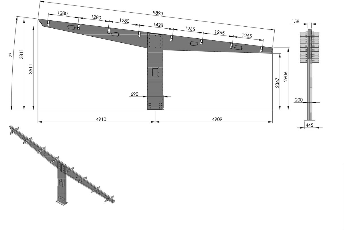 Dossel duplo com integração de um ponto RVE na parte lateral do pé – Imagem 2 de 3
