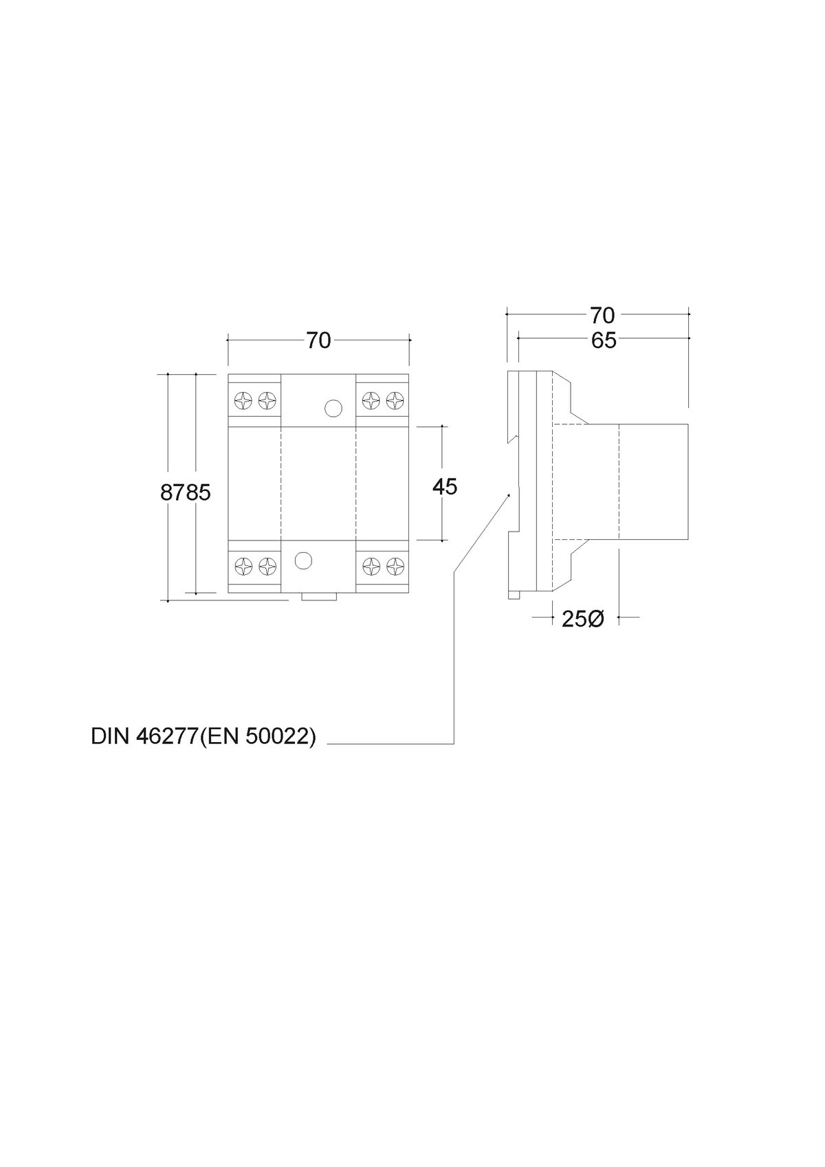 Transformador de corrente com conversor 4 ... 20 mA, pletina 25 mm – Imagem 2 de 2