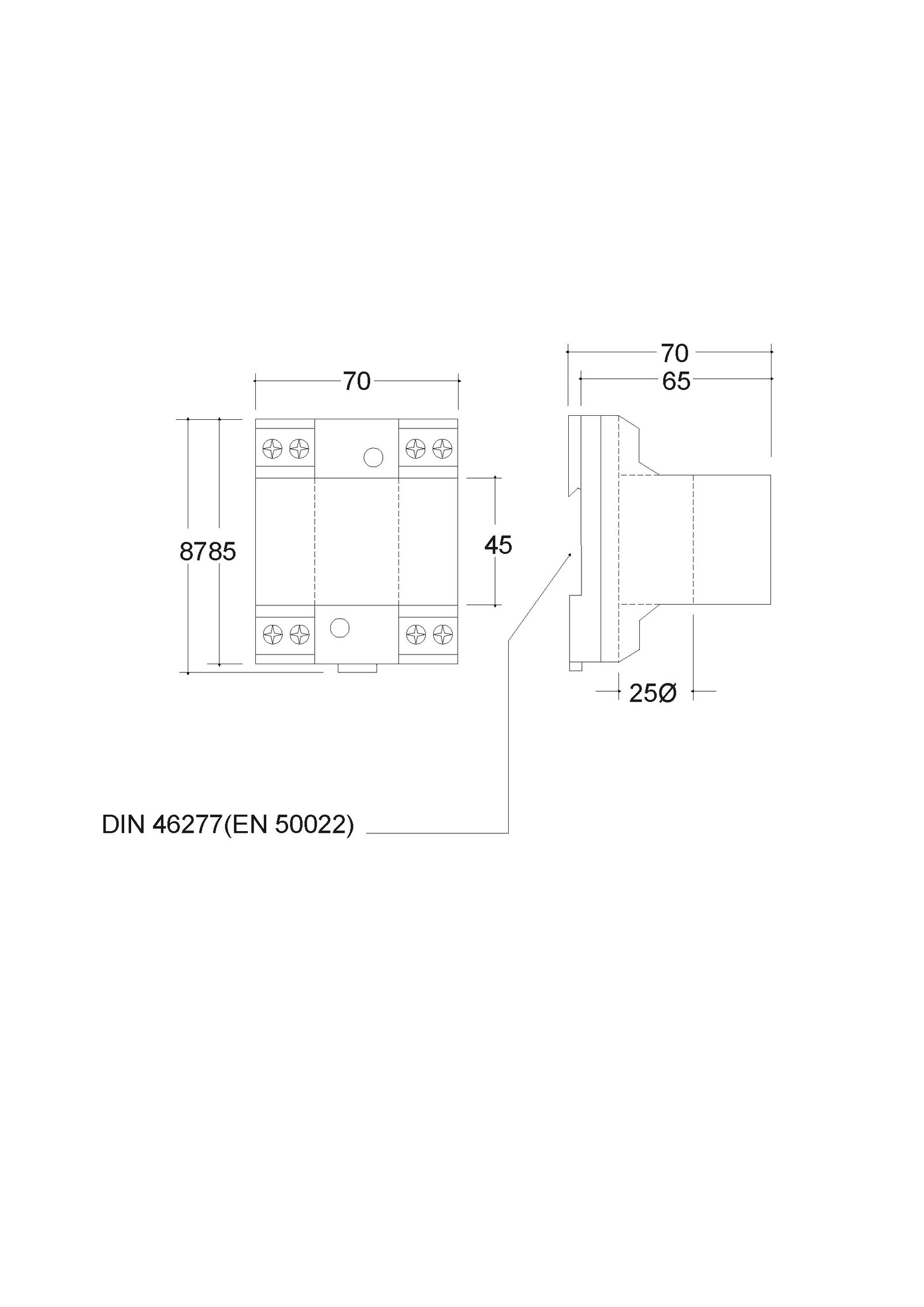 Transformador de corrente com conversor 4 ... 20 mA, pletina 25 mm – Imagem 2 de 2