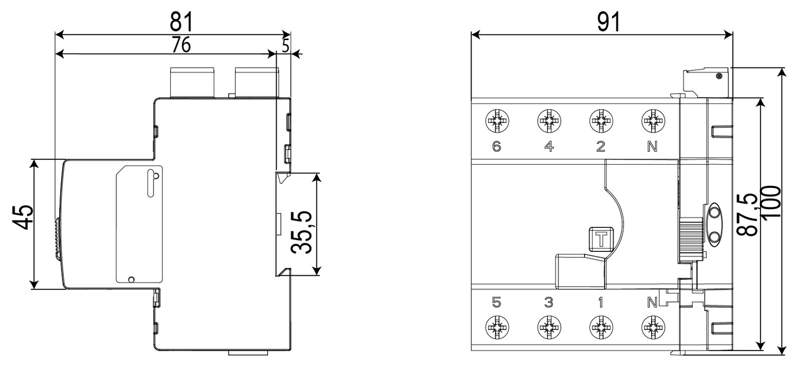 Interruptor diferencial com sistema de religação, tipo B – Imagem 5 de 5