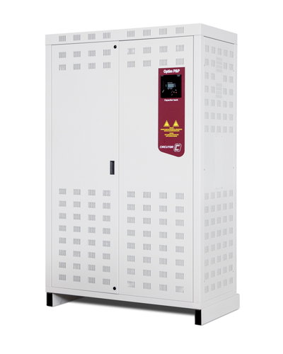 Baterias automáticas com filtros, manobra por contatores.