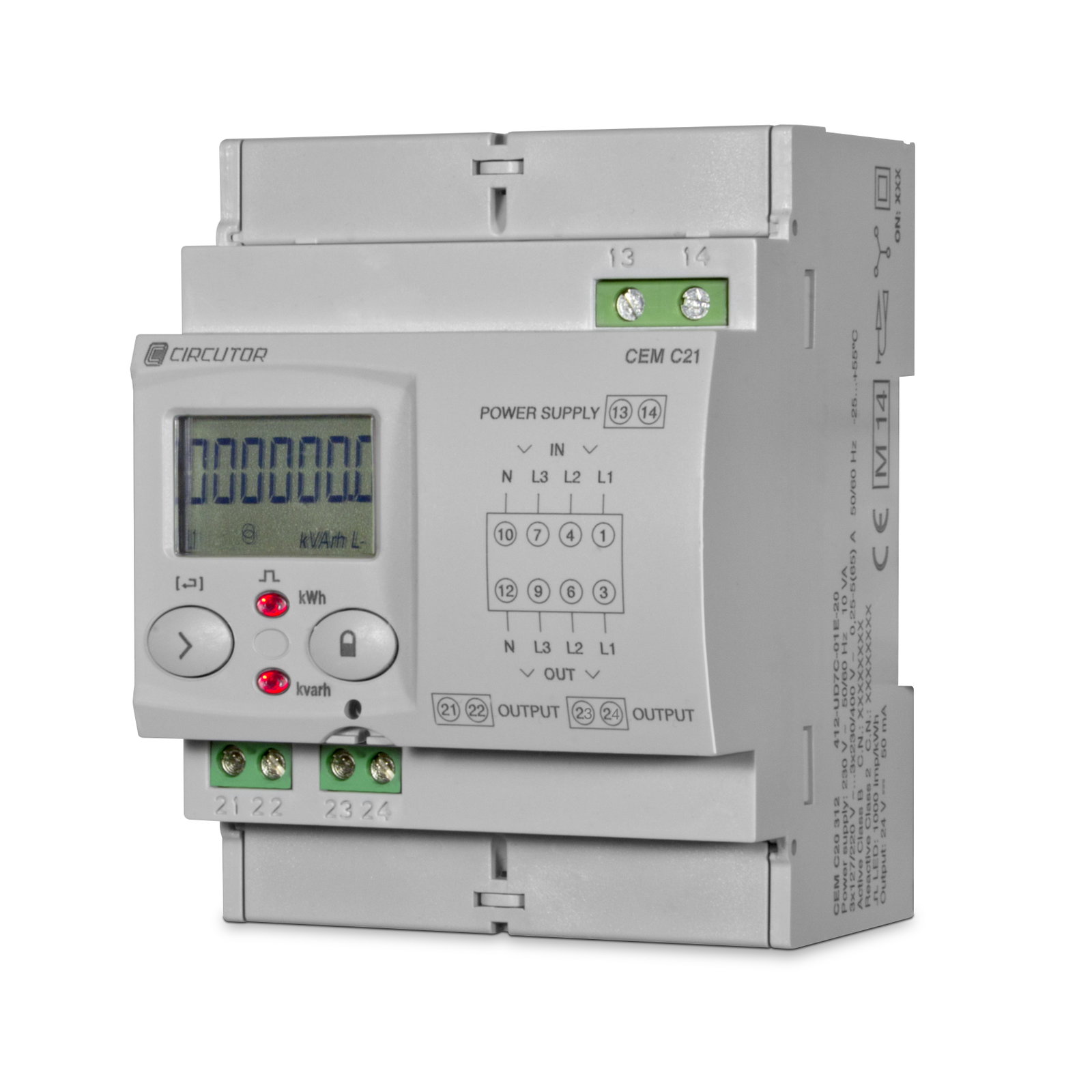 Contador de energia trifásico direto com certificado MID