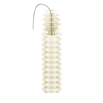 TUBO CORRUGADO MEDIO FK15 - Ø 32MM - CON GUIA PARA CABLES - BLANCO NATURAL