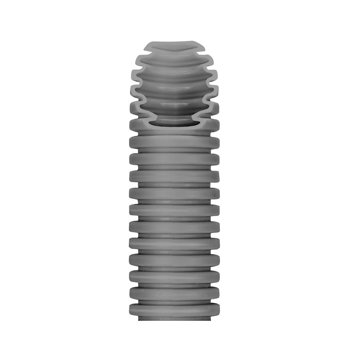 TUBO CORRUGADO MEDIO ICTA AUTOEXTINGUIBLE - Ø 20MM - SIN GUIA PARA CABLES - GRIS OSCURO