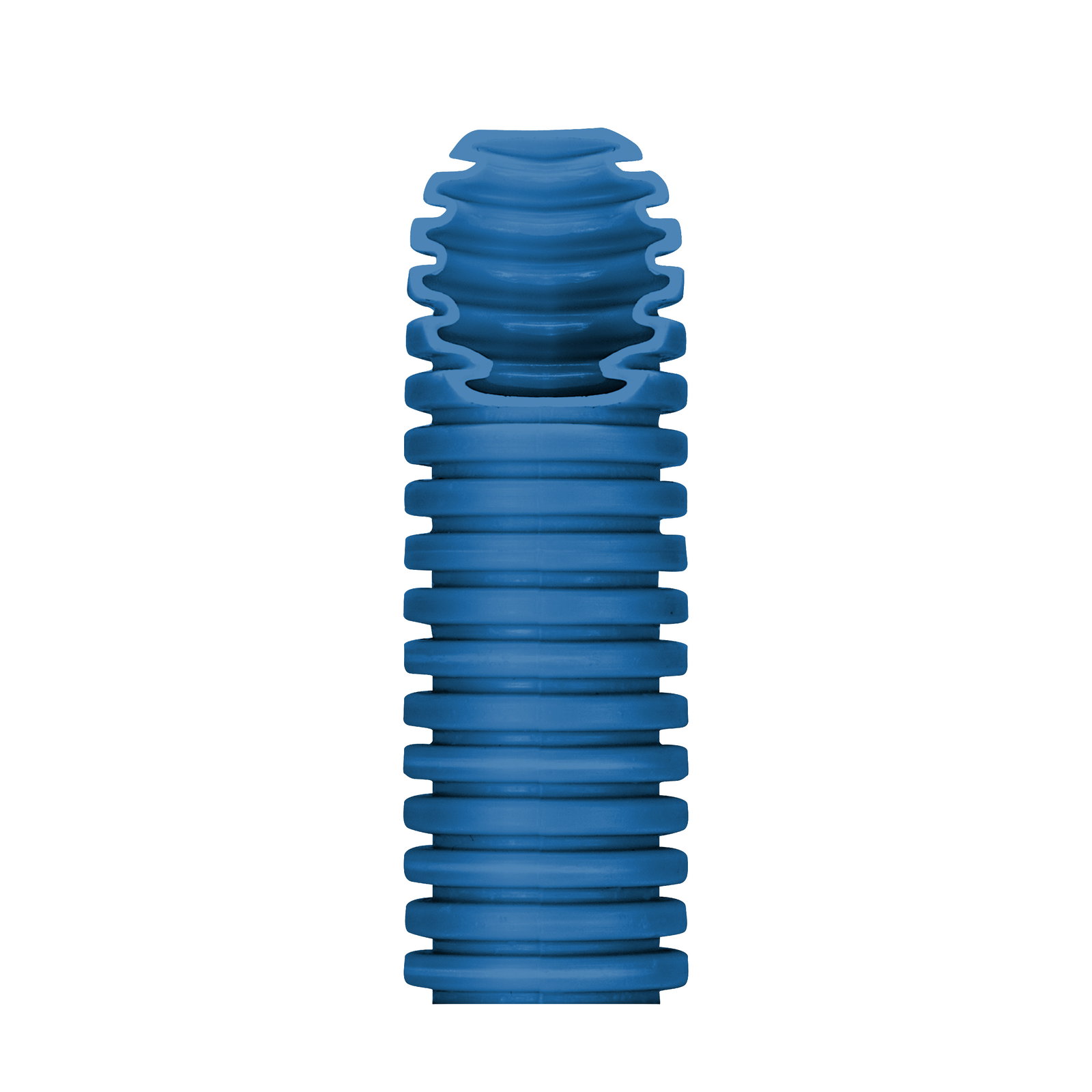 TUBO CORRUGADO MEDIO ICTA AUTOEXTINGUIBLE - Ø 20MM - SIN GUIA PARA CABLES - AZUL