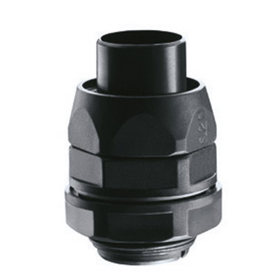 RACOR GIRATORIO RECTO CON PASO MÉTRICO - RDM - IP54 - VAINA Ø 10MM - NEGRO RAL9005