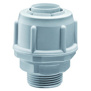 RACOR FIJO RECTO CON PASO MÉTRICO RUNM - IP54 - VAINA Ø 16MM - GRIS RAL7035