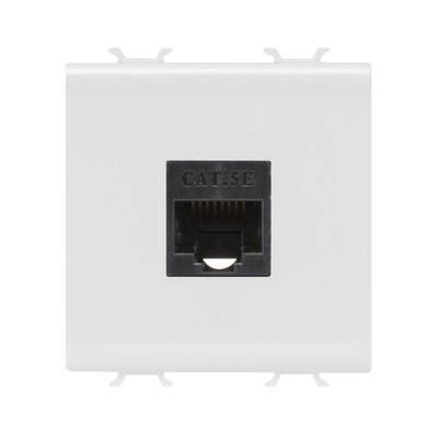 BASE RJ45 - CATEGORÍA 5e - UTP - 2 MÓDULOS - BLANCO BRILLANTE - CHORUSMART