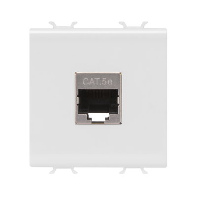 BASE RJ45 - CATEGORÍA 5e - FTP - 2 MÓDULOS - BLANCO BRILLANTE - CHORUSMART