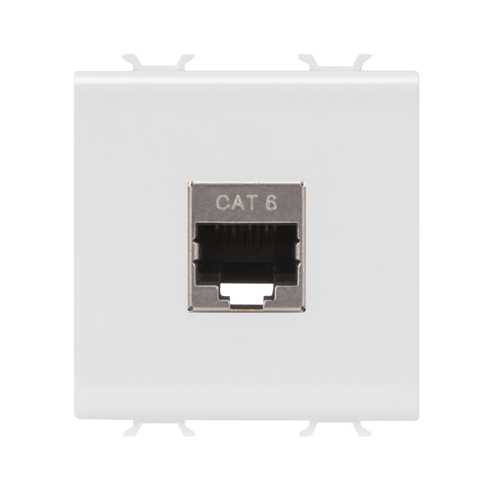 BASE RJ45 - CATEGORÍA 6 - FTP - 2 MÓDULOS - BLANCO BRILLANTE - CHORUSMART