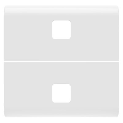 TECLA INTERCAMBIABLE PARA MANDOS AXIALES - A COMPLETAR CON 2 LENTES - 2 MÓDULOS - BLANCO BRILLANTE - CHORUSMART