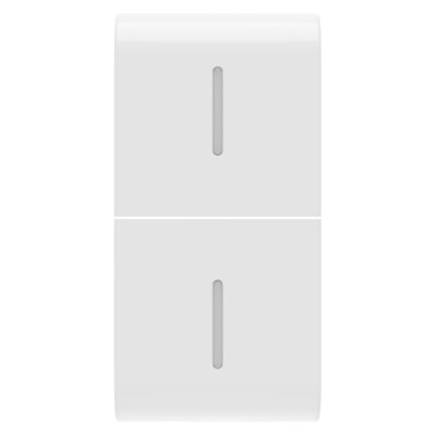 TECLA INTERCAMBIABLE PARA MANDOS AXIALES - CON 2 DIFUSORES - 1 MÓDULO - BLANCO BRILLANTE - CHORUSMART