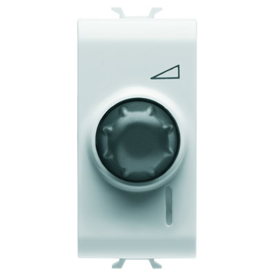 REGULADOR ROTATIVO ELECTRÓNICO - 230Vca 50/60Hz - RESISTIVO 100-900W / INDUCTIVO 40-300VA - 1 MÓDULO - BLANCO BRILLANTE - CHORUSMART