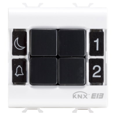 PULSADOR - KNX - 4 CANALES - 2 MÓDULOS - BLANCO - CHORUSMART