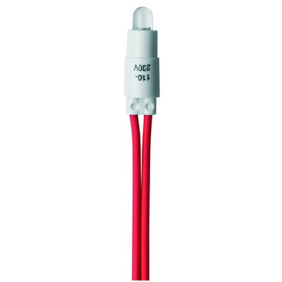 UNIDAD DE SEÑALIZACIÓN DE AMPOLLA CON LÁMPARA DE LED - 230Vca - 0,6W ROJO